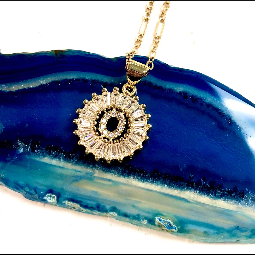 Initial O Necklace, Letter O, Personalized O, Boho
